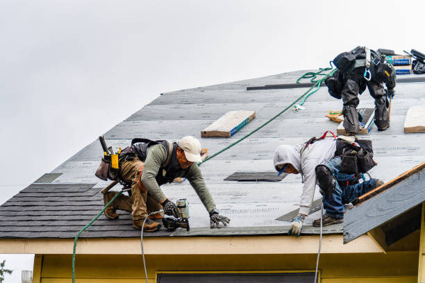 Professional Gutter Installation technician working in Azle, TX